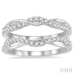 3/8 ctw Round Diamond Insert Ring in 14K Yellow Gold