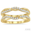 3/8 ctw Round Diamond Insert Ring in 14K Yellow Gold