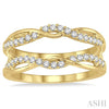 3/8 ctw Round Diamond Insert Ring in 14K Yellow Gold