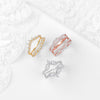Vintage Inspired Chevron Baguette Diamond Insert Ring 0.75ctw Natural Diamonds 