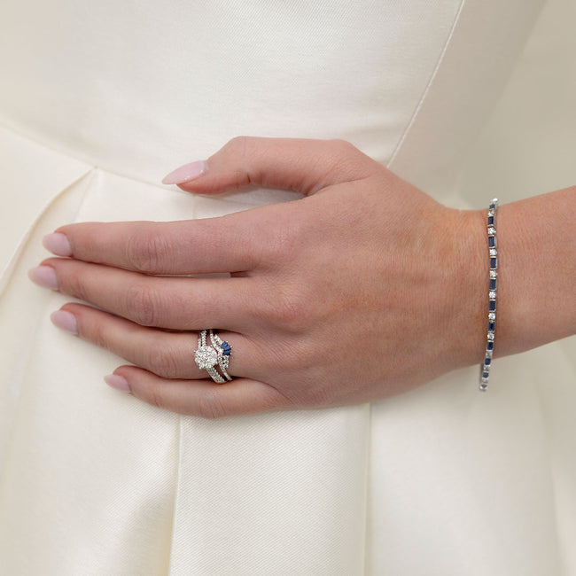 Sapphire Diamond Ring Insert 1/4ctw