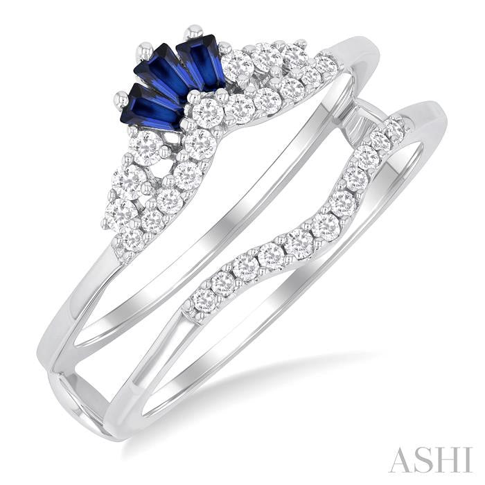 Sapphire Diamond Ring Insert 1/4ctw