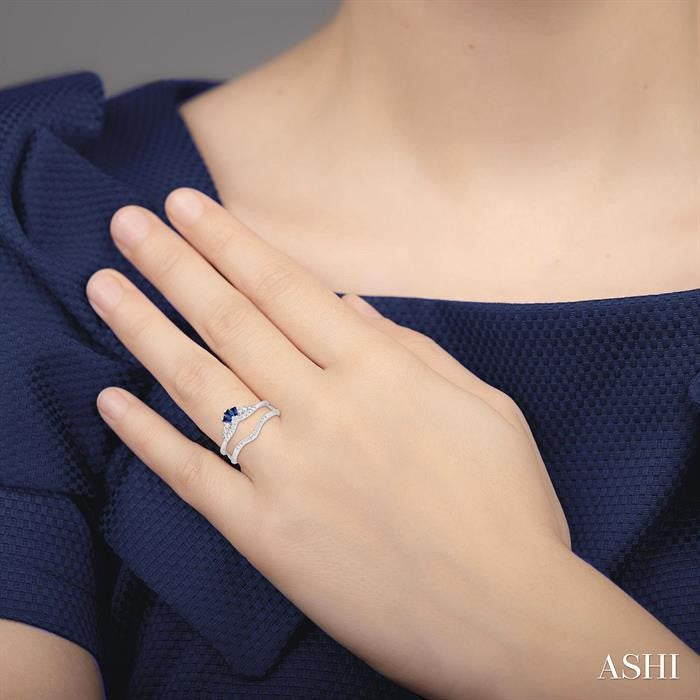 Sapphire Diamond Ring Insert 1/4ctw