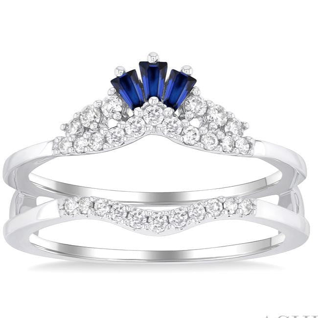 Sapphire Diamond Ring Insert 1/4ctw