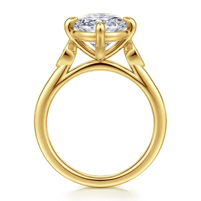 4 Carat Oval Cut Gabriel & Co Engagement Ring