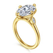 4 Carat Oval Cut Gabriel & Co Engagement Ring