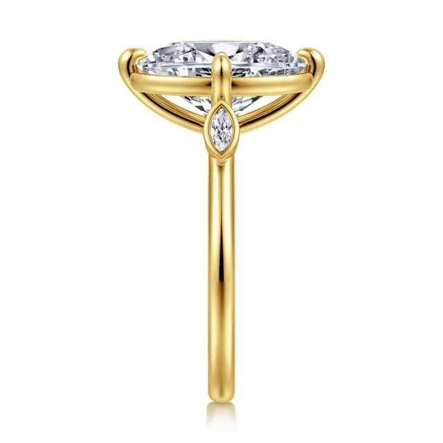 4 Carat Oval Cut Gabriel & Co Engagement Ring