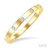 Modern Design 1/4ct Flush Bezel Set Diamond Fashion Band in 14K Yellow Gold