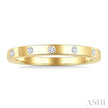 Modern Design 1/4ct Flush Bezel Set Diamond Fashion Band in 14K Yellow Gold