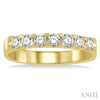 Classic 1/2ct 7 Diamond Wedding Band in 14K Yellow Gold