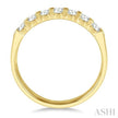 Classic 1/2ct 7 Diamond Wedding Band in 14K Yellow Gold