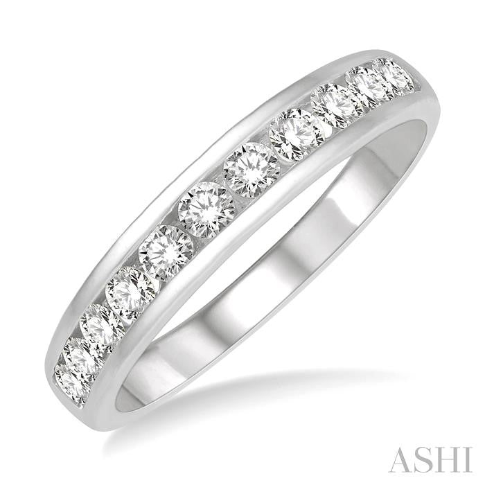 1/2ct Channel Set Diamond Wedding Band in 14K White Gold