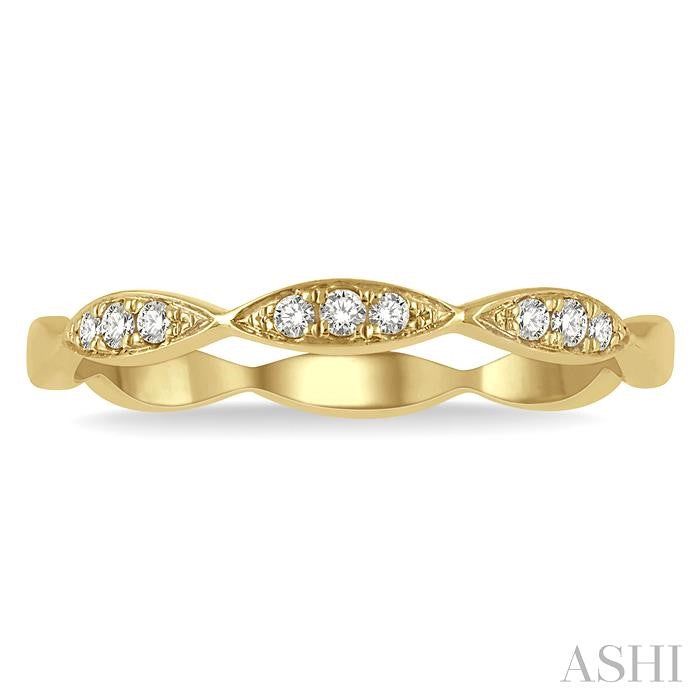 Beautiful Marquise Lattice Round Cut Diamond Stackable Band