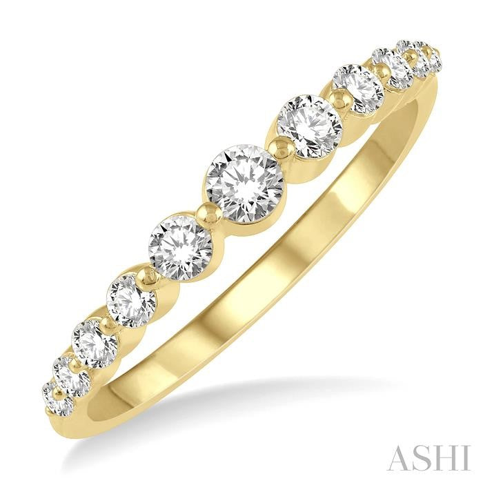 Stackable Graduated Diamond Fashion Ring in 14K Yellow Gold
