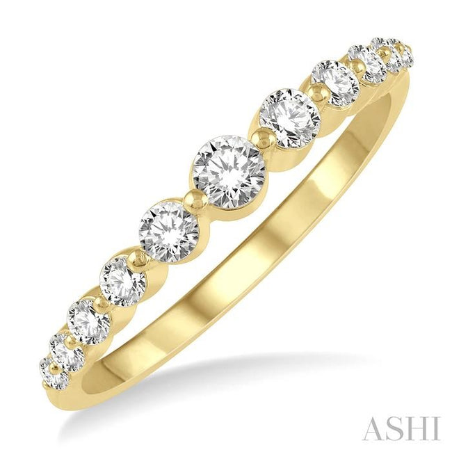 Stackable Graduated Diamond Fashion Ring in 14K Yellow Gold