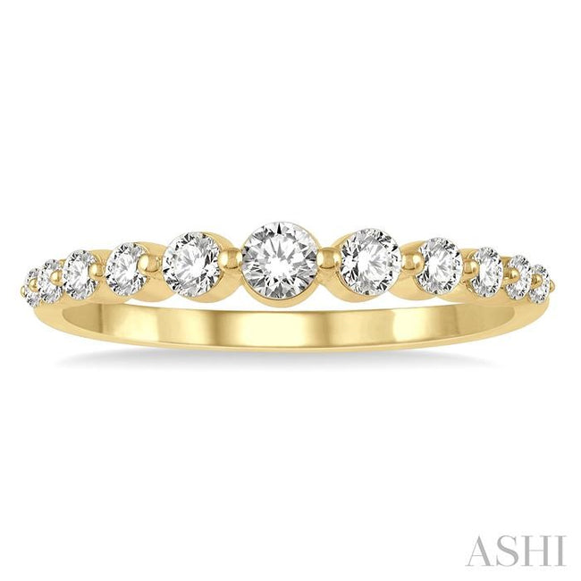 Stackable Graduated Diamond Fashion Ring in 14K Yellow Gold