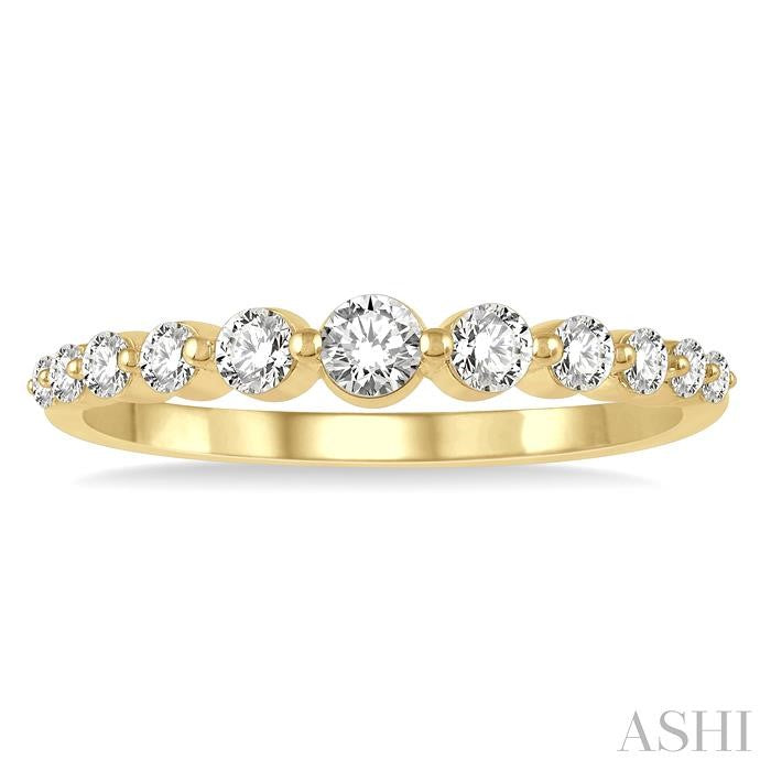 Stackable Graduated Diamond Fashion Ring in 14K Yellow Gold