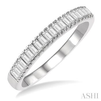 14k white gold baguette diamond ring