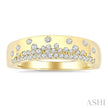 Striking 1/4ct Diamond Flush Set Mosaic Dome Band in 10K Yellow Gold