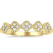 1/4 Ctw Clover Motif Round Cut Diamond Fashion Ring in 14K Yellow Gold