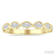 3/4 Ctw East-West Set Bezel Diamond Stackable Fashion Band in 14K Yellow Gold