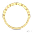 3/4 Ctw East-West Set Bezel Diamond Stackable Fashion Band in 14K Yellow Gold