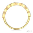 1 Carat Bezel Set Mixed Diamond Cut Fashion Band in 14K Yellow Gold