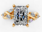 2.56 Radiant Cut Diamond Engagement Ring Floral Inspired SOLD