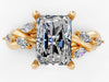 2.56 Radiant Cut Diamond Engagement Ring Floral Inspired SOLD