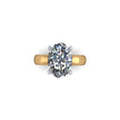 18k/Platinum Custom 3 Carat Oval Diamond Solitaire Ring