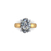18k/Platinum Custom 3 Carat Oval Diamond Solitaire Ring