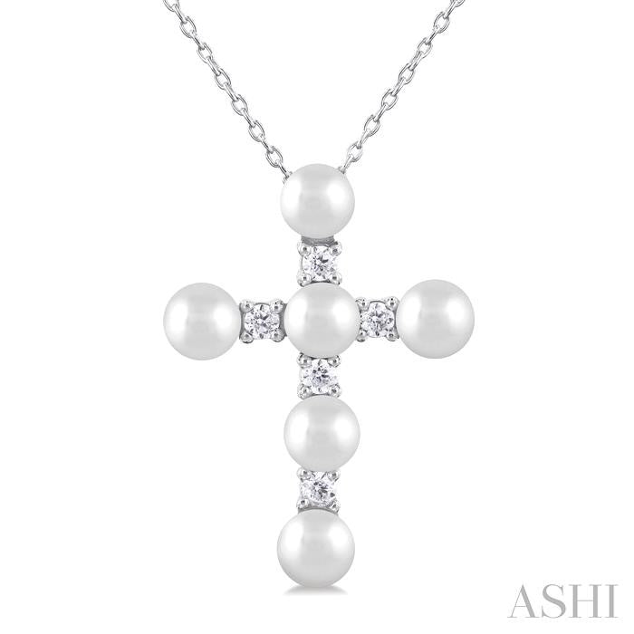 Gold Diamonds  and Pearls Cross