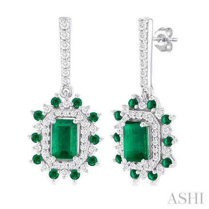 Emerald Diamond Earrings