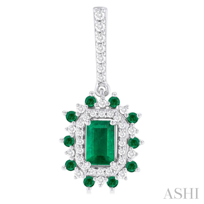 Emerald Diamond Earrings