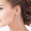 Big & Bold Inside-Out Round Cut Diamond Hoop Earrings in 14K White Gold