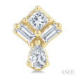 Exquisite Mixed Cut Diamond Fashion Earrings in 14K Yellow Gold