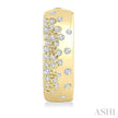 Bold & Modern 1/3ct Diamond Mosaic Hoop Earrings in 10K Yellow Gold