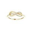 14K Yellow Natural Diamond Infinity-Inspired Ring