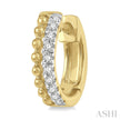 Bead Bijoux Petite Diamond Huggie Hoop Earrings in 10KY Gold