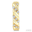 Petite Spiral Twirl Diamond Huggie Hoops Earrings in 10K Gold