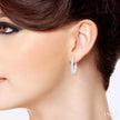 1.50 Carats Graduated Diamond Fashion Hoop Earrings