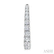 1.50 Carats Graduated Diamond Fashion Hoop Earrings