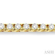 5 Carat Square Shape Diamond Tennis Bracelet in 14K Yellow Gold