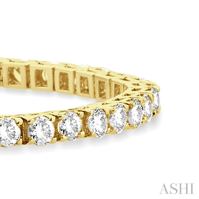 5 Carat Square Shape Diamond Tennis Bracelet in 14K Yellow Gold