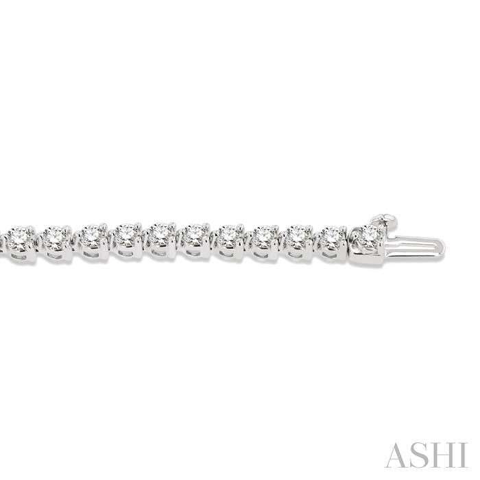 Classic 5 Carat 3-Prong Diamond Tennis Bracelet in 14K White Gold