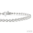 Classic 5 Carat 3-Prong Diamond Tennis Bracelet in 14K White Gold