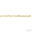 Vintage Inspired 1/4ct Wave Link Diamond Fashion Bracelet in 10K Yellow Gold