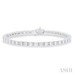 5.50 Carats Oval Shape East-West Diamond Bracelet