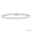 6 ctw East West Emerald Cut Diamond Fashion Tennis Bracelet