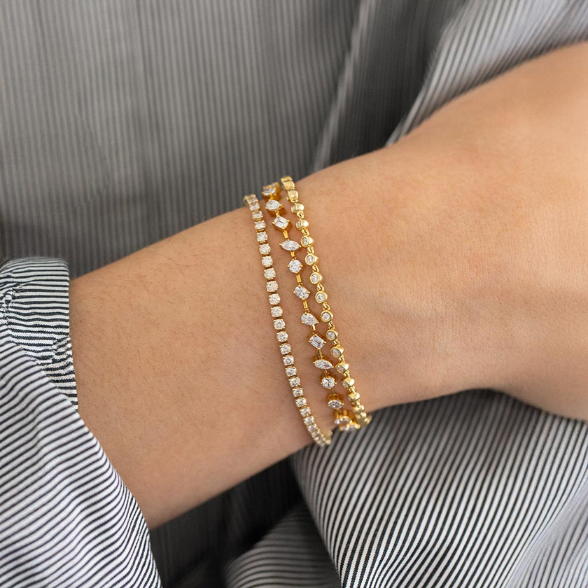 3.50ctw Mixed Shape Diamond Bracelet